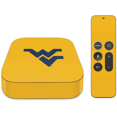 West Virginia University Yellow Background Apple TV Skin